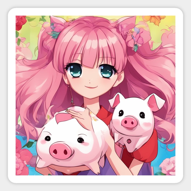 Piggy Bank Magnet by animegirlnft